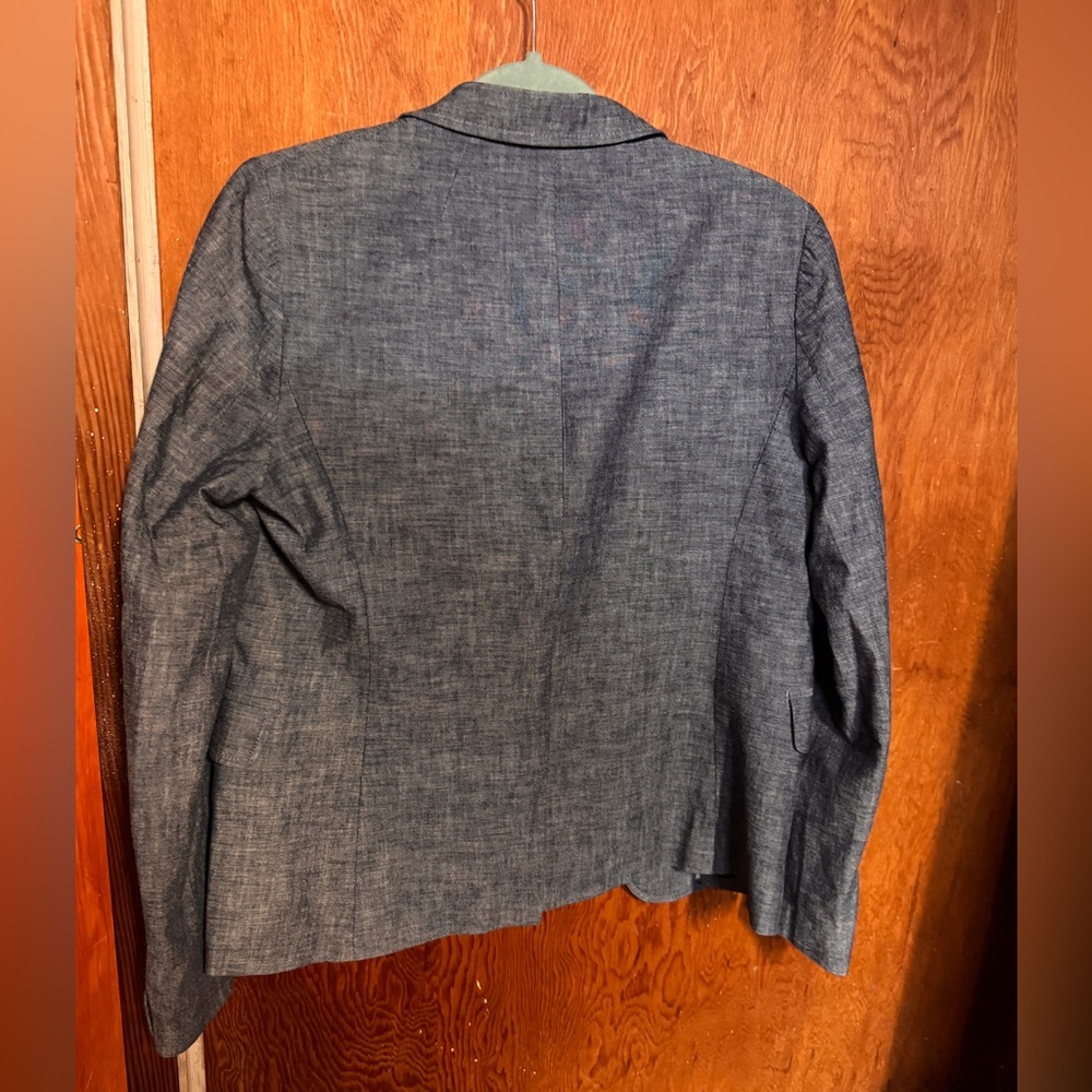 J. Crew Denim Chambray Schoolboy women’s Blazer - Picture 2 of 8